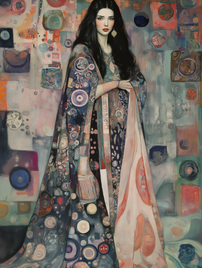 Woman in Klimt Style