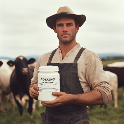 Farmer with Collagen Powder