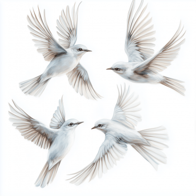 Flying White Birds