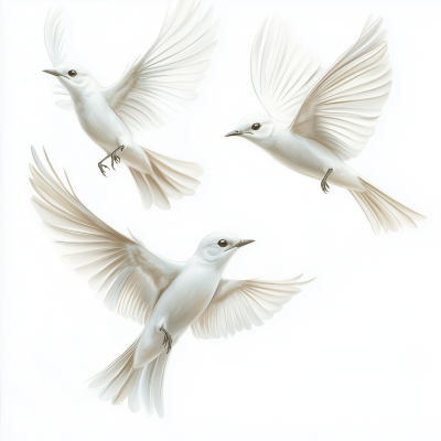 Flying White Birds