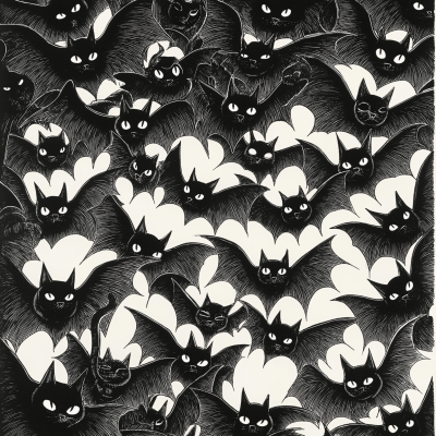 Intricate Halloween Ink Drawing