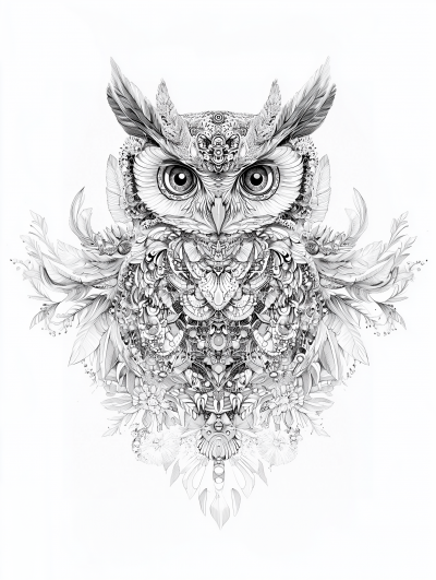 Mandala Owl Pattern