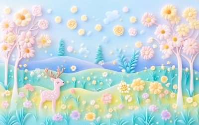 Colorful Spring Meadow Collage