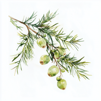 Cypress Leaves and Fruits