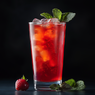 Red Cocktail in Tumbler