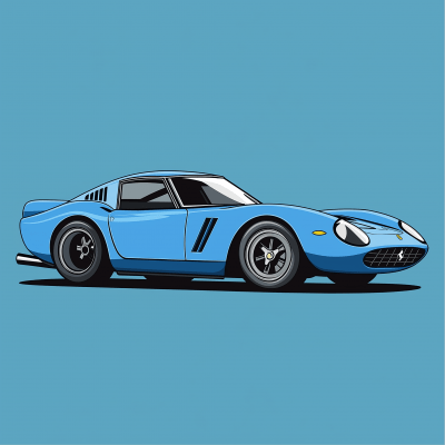 Vintage Ferrari 250 GTO Illustration