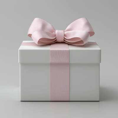 Gift Box with Pink Bow