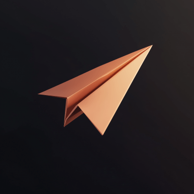 Paper Airplane in Flight