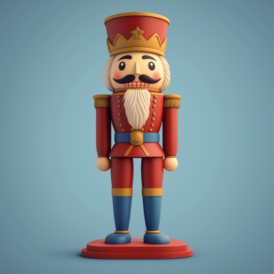 Nutcracker Toy Christmas Vector Art