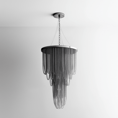 Modern Silver Chandelier