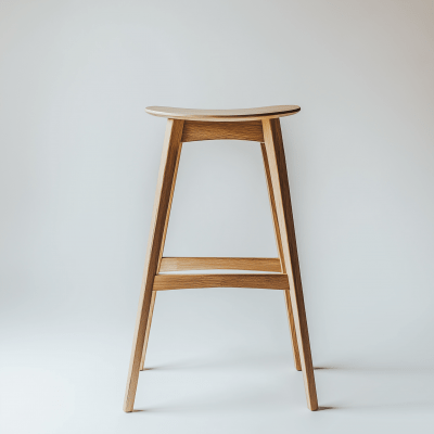 Modern White Oak Counter Stool