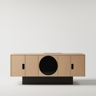 Modern White Oak Sideboard