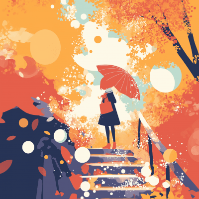 Kawaii Autumn Girl