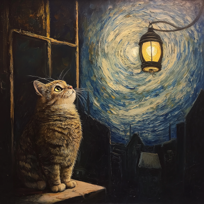 Fat Cat Under the Stars
