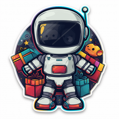 Colorful Robot Sticker