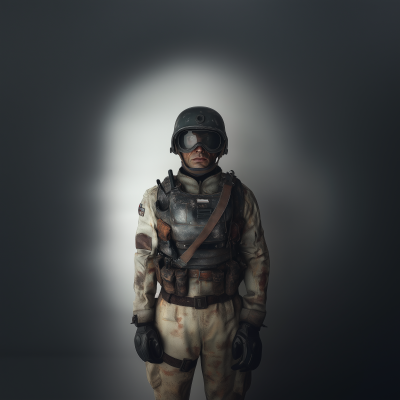 Soldier with Visor