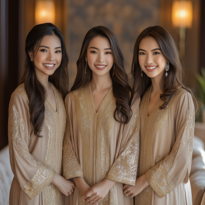 Elegant Professional Women in Moroccan Caftans