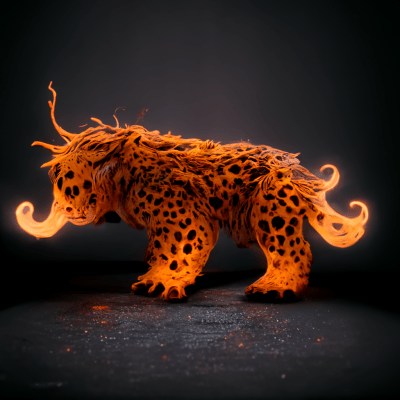 Glowing Orange Leopard Beast