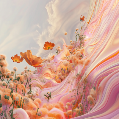 Swirling Floral Liquid