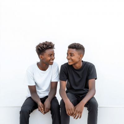 Teenage Boys Chatting