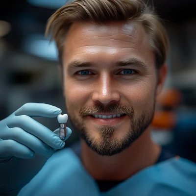 Portrait of a Dentist with Implant