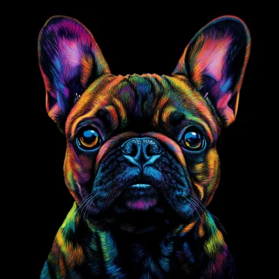 Superrealistic French Bulldog