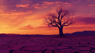 Boab Tree at Sunset