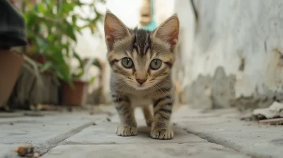 Small Cat in Warm Light