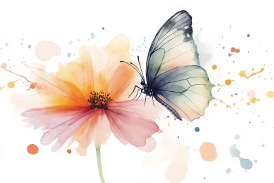 Butterfly and Flower