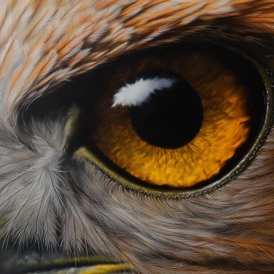 Close-Up of a Hawk Eye