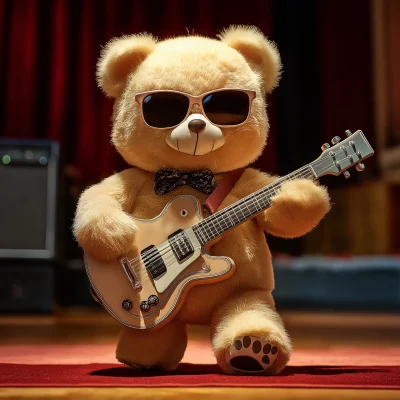 Teddy Bear Rock Star