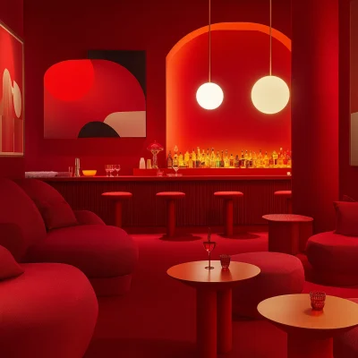 Vibrant Red Lounge