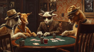 Goats Playing Poker