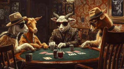 Goats Playing Poker