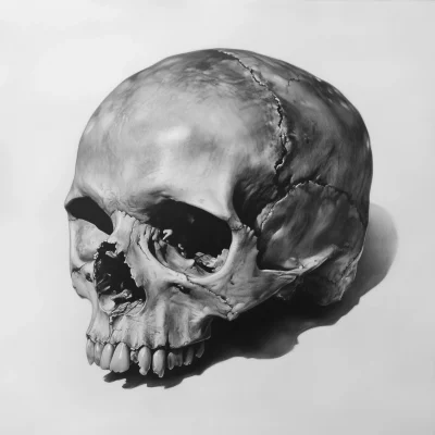 Hyper Realistic Skull Tattoo