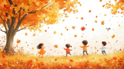 Autumn Playground Scene