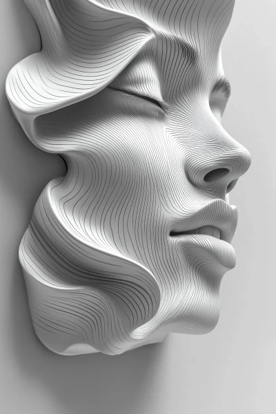 Abstract Black and White Portrait