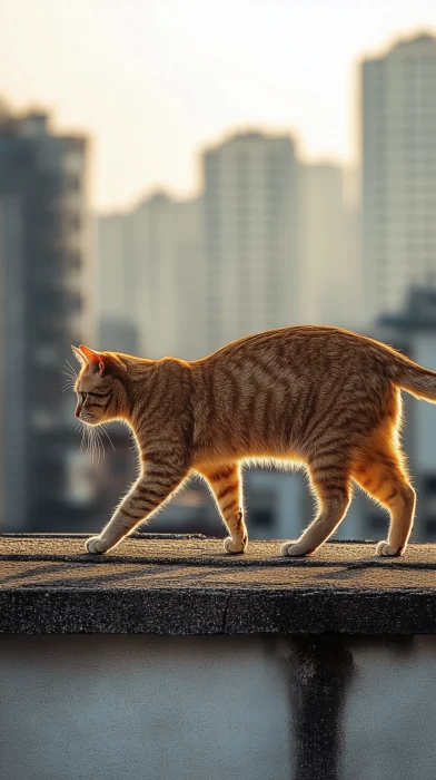 Cat on Rooftop