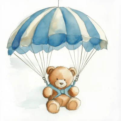 Parachuting Teddy Bear