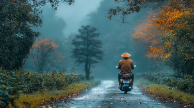 Drunk Rider in Tea Plantation