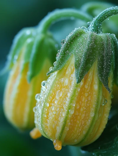 Green Zucchini Macro Photography