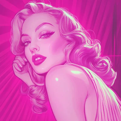 Neon Pin Up Girl