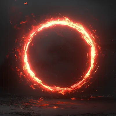 Glowing Circle on Transparent Background