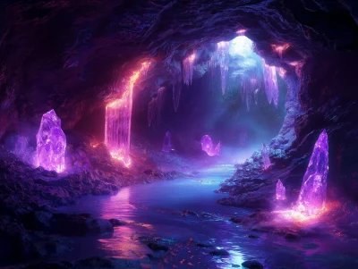 Glowing Fantasy Cave