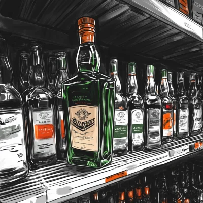 Jager Bottle on Retail Shelf