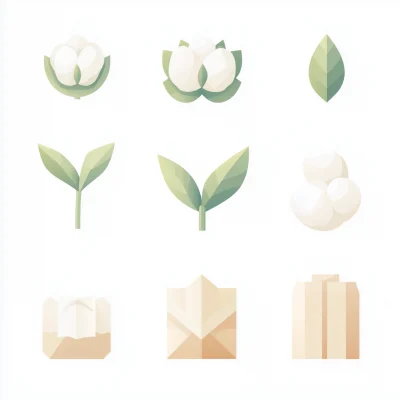 Minimalist Cotton Lifecycle Icons