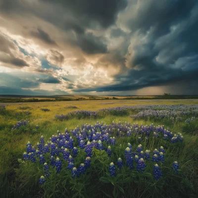 Bluebonnets in the Storm