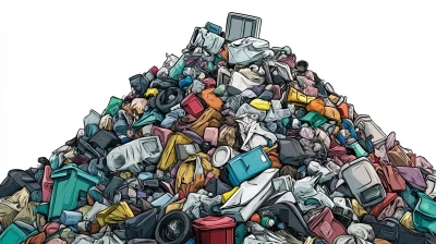 Mountain of Garbage in Anime Style