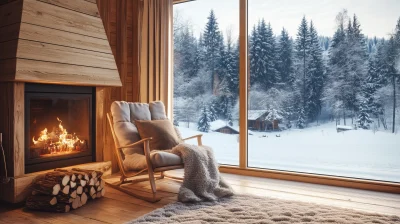 Cozy Cabin in Winter