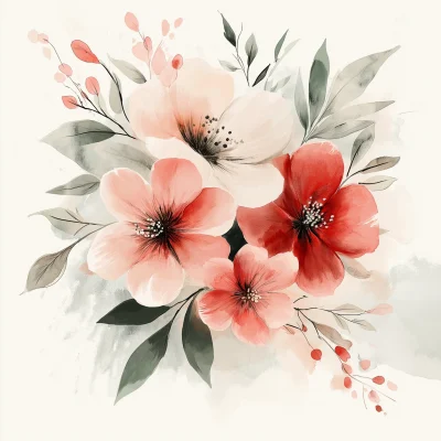 Delicate Floral Watercolor